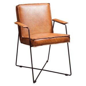 Kožená industriální židle ODC806