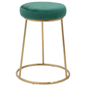Zelená stolička InArt Velvet Society, výška 55 cm
