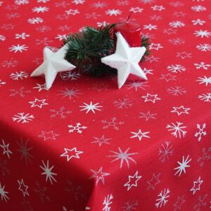 Vánoční ubrus Hvězdičky – červené 75x75 cm