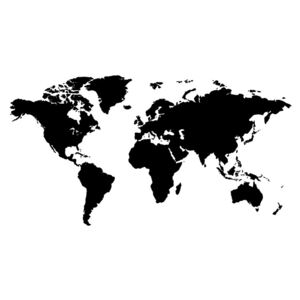 Ilustrace Worldmap black white background, Finlay & Noa