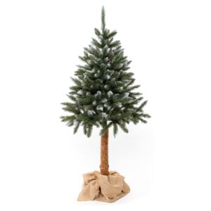 EmaHome - Vánoční stromek zasněžený smrk na přírodním stonku 160 cm umělý