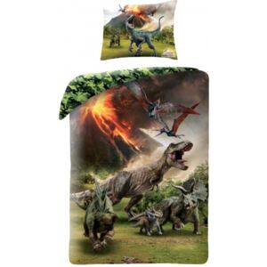 HALANTEX Povlečení Dinosauři Jurský park - sopka bavlna 140x200 70x90