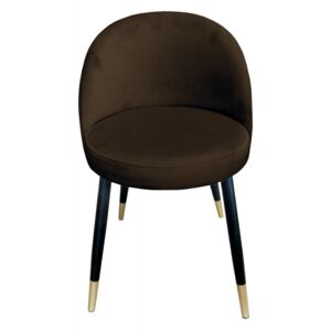 Moderní čalouněná židle Glamon s černo-zlatými nohami