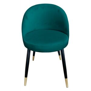 Moderní čalouněná židle Glamon s černo-zlatými nohami Magic velvet 20