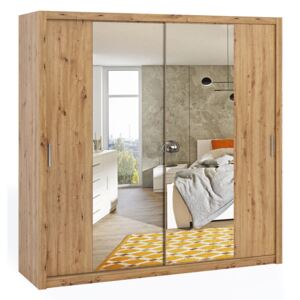 BO7 Skříň 220cm BONO Skříň: se zrcadlem +900Kč, Barevné provedení BONO: Dub Artisan