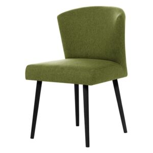 Zelená jídelní židle s černými nohami Rodier Richter