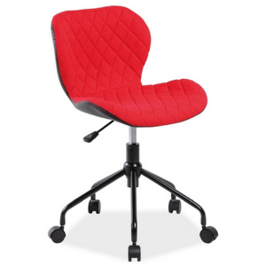 Kancelářská židle XERA, 77-85x50x37x46-54, černá/červená