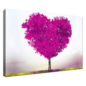 Obraz na plátně Tmavě růžový strom lásky 30x20cm 2559A_1T