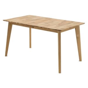 Rozkládací jídelní stůl z přírodního dubového masivu EYSKE Velikost stolu 140x80