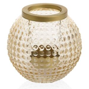 Yankee Candle - lucerna na čajovou svíčku Pastel Romance (Skleněná lucerna z kolekce Pastel Romance s detaily ve zlaté barvě.)