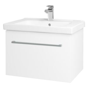 Dřevojas - Koupelnová skříň BIG INN SZZ 65 - N01 Bílá lesk / Úchytka T03 / M01 Bílá mat (201111C)