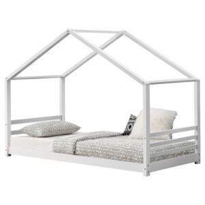 [en.casa] Dětská postel AAKB-8693 s roštem bílá 90x200 cm
