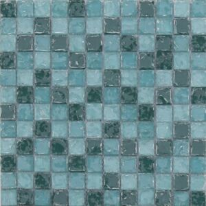 Maxwhite ASBH233 Mozaika skleněná, zelená s efektem popraskaného skla 29,7 x 29,7 cm