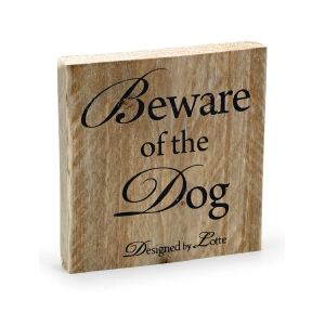 Dřevěná cedule do bytu DBL "Beware of the Dog" Designed by Lotte 796198