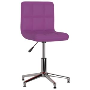 Otočná kancelářská židle fialová umělá kůže