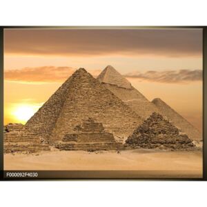 Obraz na plátně Pyramidy v Gíze 2, Tvar obrazu a rozměr Obdélník 40x30cm 605 Kč