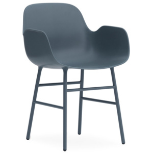 Normann Copenhagen Židle Form s područkami, blue/steel
