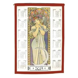 Forbyt Kalendář textilní, Alfons Mucha 2019 S hůlkou