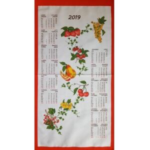 Forbyt Kalendář textilní, Ovoce 2019 S hůlkou