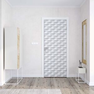 GLIX Fototapeta na dveře - 3D Grey And White Pattern + lepidlo ZDARMA