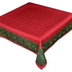 Ubrus vánoční, Červený a zelená ozdoba, červený 85 x 85 cm - Forbyt