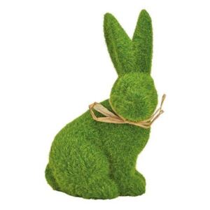 Mechový králík s mašlí 21 cm