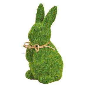 Mechový králík s mašlí 19 cm