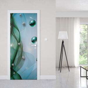 GLIX Fototapeta na dveře - 3D Modern Abstract Design Blue + lepidlo ZDARMA