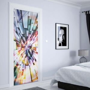GLIX Fototapeta na dveře - 3D Abstract Design Multicoloured + lepidlo ZDARMA
