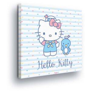 GLIX Obraz na plátně - Modrý Kamarád Hello Kitty 40x40 cm
