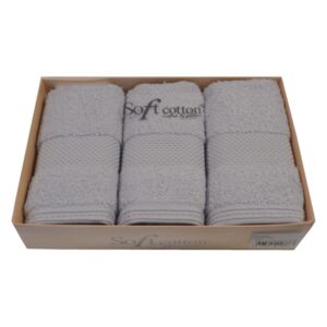 Dárková sada malých ručníků DELUXE Světle modrá, 650 gr / m², Modal - 17% modal / 83% výběrová bavlna