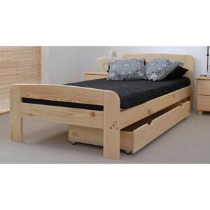 Dřevěná postel Klaudia 90x200 + rošt ZDARMA bílá