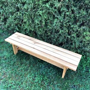 KULHÁNEK nábytek Zahradní lavice bez opěradla - klasická Délka: 150 cm, Odstín nátěru: olej - ořech