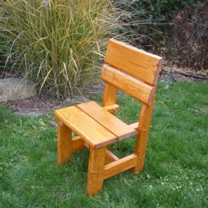 KULHÁNEK nábytek Rustikální smrková židle Odstín nátěru: olej - ořech