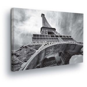 GLIX Obraz na plátně - Černobílá Eiffelova věž II 50x70 cm