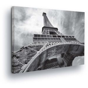 Obraz na plátně GLIX - Černobílá Eiffelova věž II 80x60 cm