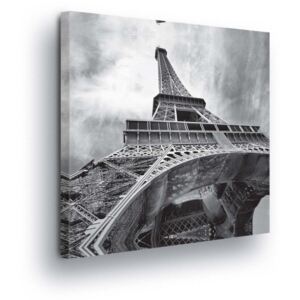 GLIX Obraz na plátně - Černobílá Eiffelova věž II 40x40 cm