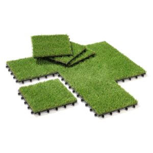 FLORABEST® Umělé trávníkové dlaždice, 10 kusů
