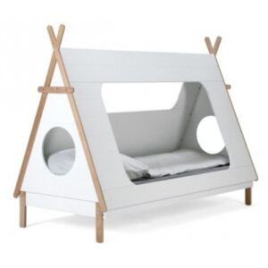 Woood Dětská postel TIPI 90 x 200 cm s roštem,bílá