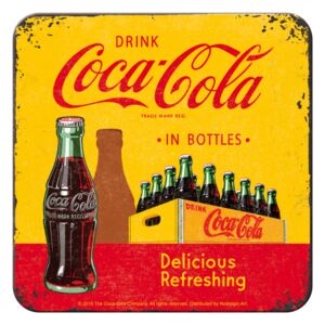 Nostalgic Art Sada podtácků 2 - Coca-Cola (žlutá přepravka) 9x9 cm