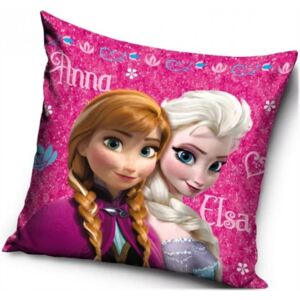 Carbotex • Povlak na polštář Ledové království - Frozen - motiv Anna a Elsa - 40 x 40 cm