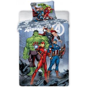 Faro • Bavlněné ložní povlečení Avengers - Sjednocení / Assemble - 100% bavlna - 70 x 90 cm + 140 x 200 cm