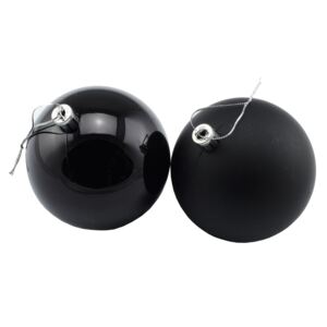 Plastové koule, prům. 8 cm, černá, 24 x matná