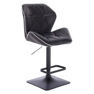 Barová židle MILANO MAX na černé podstavě - černá