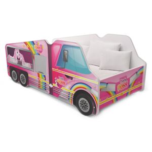 Dětská postel auto LEE 140x70 cm - růžová (5)