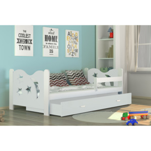 Dětská postel MICKEY color + matrace + rošt ZDARMA, 160x80, bílá/bílá