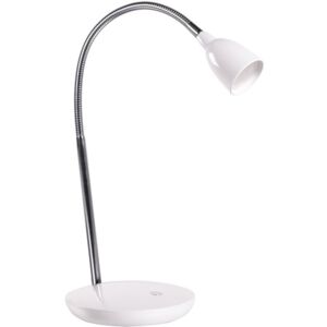 Stolní LED lampička, lesklá bílá - WO32-W