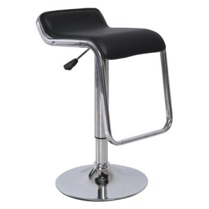 Barová židle Illaes (černá + chrom)