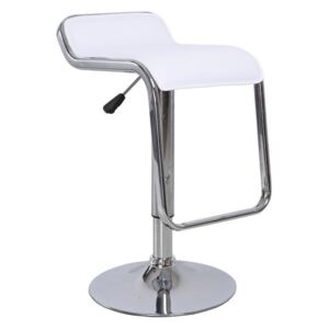 Barová židle Illaes (bílá + chrom)
