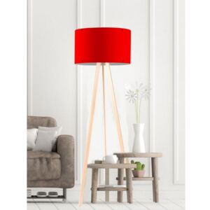 Červená stojací lampa Simple